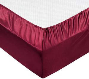 Sang Trọng Dâu Sâu Màu Bộ Đồ Giường Đặt Thoải Mái Chống Tĩnh Lụa 4-Mảnh Duvet Bìa Với Gối Cho Nhà Khách Sạn - Product Image 6