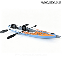 Kayak gonflable WAVEAXE avec logo personnalisé, double chambre, 1 ou 2 personnes, PVC Drop Stitch, fabricant d'usine, Airvolution 2 WAVE Kayak