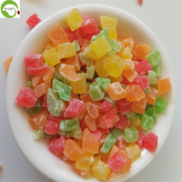 Ningxia IVY Zoete Bulk Suiker Hot Sale Gemengde 4 Kleuren Gedroogde Papaja in Blokjes