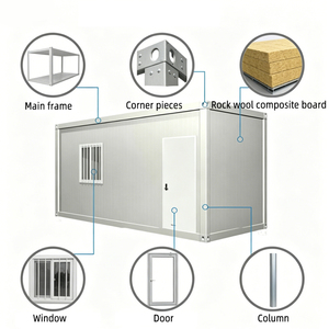 Casa Contenedor Desmontable Estándar de 20 pies con Lana de Roca de 70 kg/m3 para Oficina y Vivienda en Proyectos de Infraestructura en el Sudeste Asiático - Product Image 5