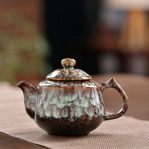 Théière en céramique de style Japandi traditionnel, théière en porcelaine émaillée Tianmu, petite théière pour la maison - Product Image 4