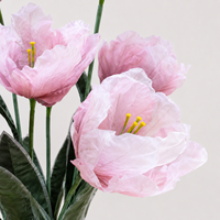 Roze Tulpen Bloemboeket Stand Grote Papieren Kunstbloemen Bruiloft Evenement Decoratie Commerciële Bloemendisplay Fabriek Leverancier