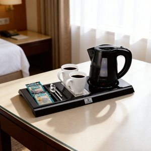 Fabrik Direkt verkauf <span class=keywords><strong>Hotel</strong></span> Gästezimmer Wasserkocher und Tee Kaffee Willkommen Ausstattung Tablett für Hotelzimmer - Product Image 1