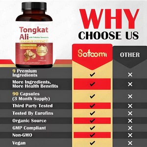 Cápsulas <span class=keywords><strong>de</strong></span> Tongkat Ali y <span class=keywords><strong>Tribulus</strong></span> Terrestris, Suplemento Energético para Hombres, Vegano, Sin Gluten, Cápsulas Naturales, Fórmula 9 en 1, Maca, Ashwagandha - Product Image 6