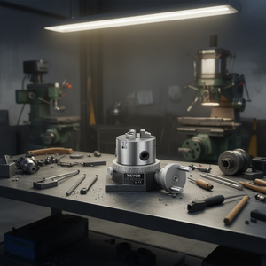 Mesa giratoria horizontal y vertical Vevor de 4 pulgadas con mandril de 3 mordazas y tornillos en T M10 para fresadoras de uso en ingeniería. - Product Image 2