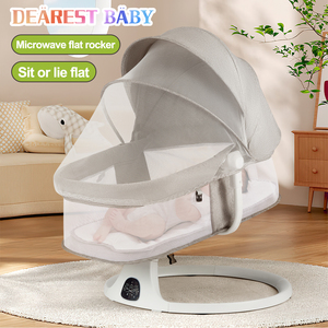 Berceau électrique pour bébé 5 en 1 avec panneau tactile intelligent, 10 berceuses, minuterie et télécommande pour apaiser les nouveau-nés et les aider à s'endormir en douceur - Product Image 2