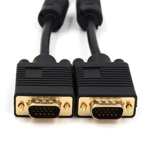 Câble <span class=keywords><strong>SVGA</strong></span>/VGA plaqué or mâle vers mâle DB15 VGA pour moniteur TV vidéo - Product Image 1