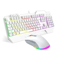 Kit de jeu Hv-Kb558Cm Combos de clavier et souris de jeu avec rétroéclairage LED USB filaire pour ordinateur Gamer