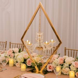 Centre de table en métal au design moderne, style <span class=keywords><strong>rustique</strong></span>, pour mariage, candelabre, centre de table pour la décoration de table de mariage - Product Image 2