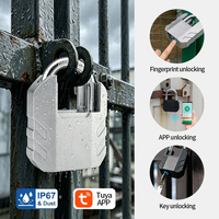 Cadenas intelligent robuste en alliage de zinc, étanche IP67, avec empreinte digitale, 100 utilisateurs, contrôle par application cloud, compatible -40°C, pour conteneur de stockage