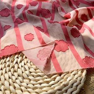 ชุดเดรสผ้า<span class=keywords><strong>ไหม</strong></span>ผ้าชีฟองปักลายริ้วสำหรับฤดูใบไม้ผลิและฤดูร้อน - Product Image 2