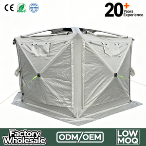 Grande tente <span class=keywords><strong>de</strong></span> camping pop-up pour 6 à 8 personnes, imperméable PU2000mm, abri portable avec vue à 360 degrés - Product Image 1