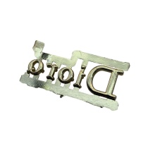 Plaque de marque en alliage de zinc avec étiquette à lettres - Accessoire logo métallique pour sacs, sacs à main et chaussures