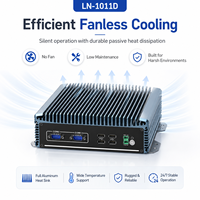 Mini PC sin Ventilador para Kiosco, Doble LAN, 6 Puertos COM, USB, Salida de Audio y Pantalla, Compatible con Windows y Linux, para Integración con Equipos