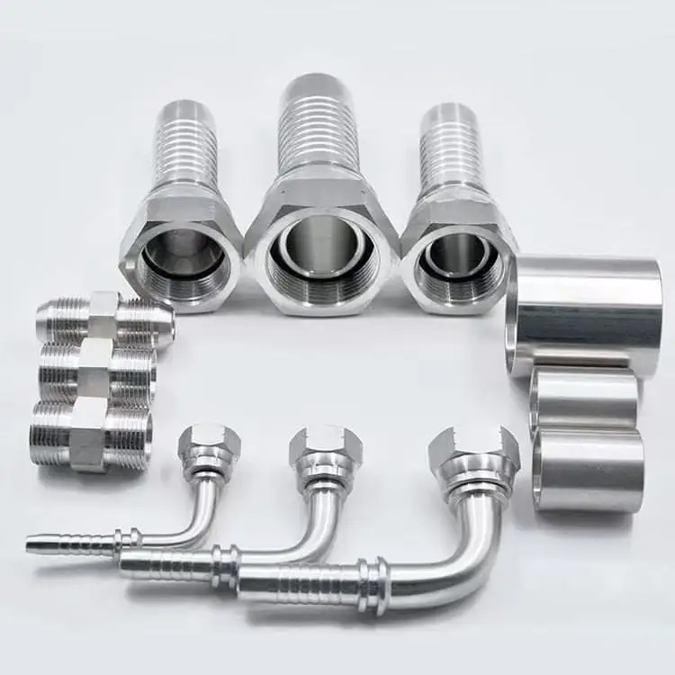 RISING Wholesale Hydraulic hose manufacturers sleeves stainless steel ends crimp fitting fittings machine for hydraulic hoses