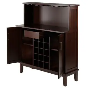 Wholesale Factory Price solid wood drinking glass wine bar cabinet