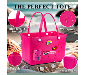 <span class=keywords><strong>Best</strong></span>-seller <span class=keywords><strong>Simply</strong></span> Southern EVA Sac fourre-tout de plage étanche avec fermeture ouverte Durable élégant décoré avec des fleurs de diamants - Product Image 5