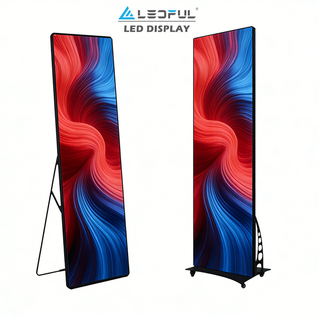 Custom Foldable Portable LED Screen Store Restaurant Poster Advertising LED Video Wall Indoor Programmable Sign Display Board