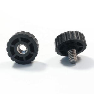 Tornillo de Mariposa de Polipropileno 3/8-16 M6 1/4 TPI 20, Negro, con Perilla de Plástico PP - Product Image 6