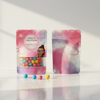 Sachet Doypack en papier kraft refermable de qualité alimentaire avec fenêtre, pour l'emballage de snacks et d'aliments pour animaux, impression numérique, pour distributeurs chinois