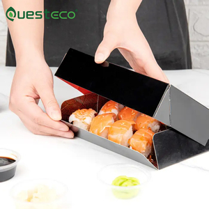 Dùng một lần environmentle Sushi hộp takeout Sushi hộp với Pet Wasabi Sushi hộp khay với khoang - Product Image 2