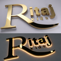 Enseigne lumineuse LED rétroéclairée pour extérieur, logo en lettres rétroéclairées, logo LED en acrylique, grand logo LED 3D rétroéclairé, logo mural LED rétroéclairé