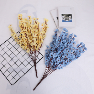 7 ramas de flores de seda de flor de melocotón para jardín, paisajismo, boda, decoración suave, diseño de cielo estrellado fragmentado para - Product Image 3