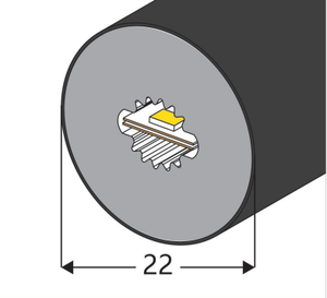 Black 360 &deg; Led Silicone Flexible <strong>Neon</strong> Tube Rgbw Adjd Spi Festival Rgbw Adjug Black 360 <strong>Neon</strong> Dmx <strong>Flex</strong> - Product Image 2
