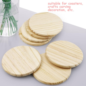 Posavasos Personalizados de Madera Maciza para Bebidas, Café, Té, Grabado Láser con Logotipo, Madera de Nogal, Haya, Pino - Product Image 3