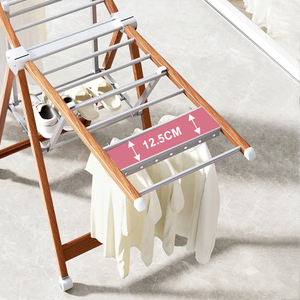 Organisateur de vêtements <span class=keywords><strong>en</strong></span> aluminium unique support maison mur voyage literie chaussures sacs tissu nettoyage outil stockage corde à <span class=keywords><strong>linge</strong></span> <span class=keywords><strong>en</strong></span> <span class=keywords><strong>bois</strong></span> - Product Image 2