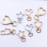 10 pièces/sac Animal porte-clés homard fermoir crochets porte-clés coeur chien boucle bricolage faisant Keytag bijoux fournitures trouver