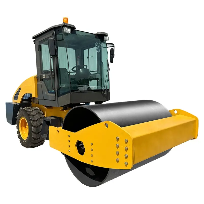 8ton Single steel wheelroad roller compactor economic two wheel tandem road roller or cabin A/C or parts