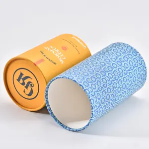 Imballaggio del tubo di carta Kraft nero rotondo della scatola d'imballaggio del caffè del tè della foglia sciolta del cilindro riciclato del commestibile personalizzato