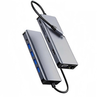 Station d'accueil USB C 12-en-1 avec trois écrans 4K