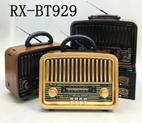 Radio portable domestique RX-BT929 fabriquée en Chine, longue portée, AM FM SW USB SD, avec cordon d'alimentation et bande en cuir portable