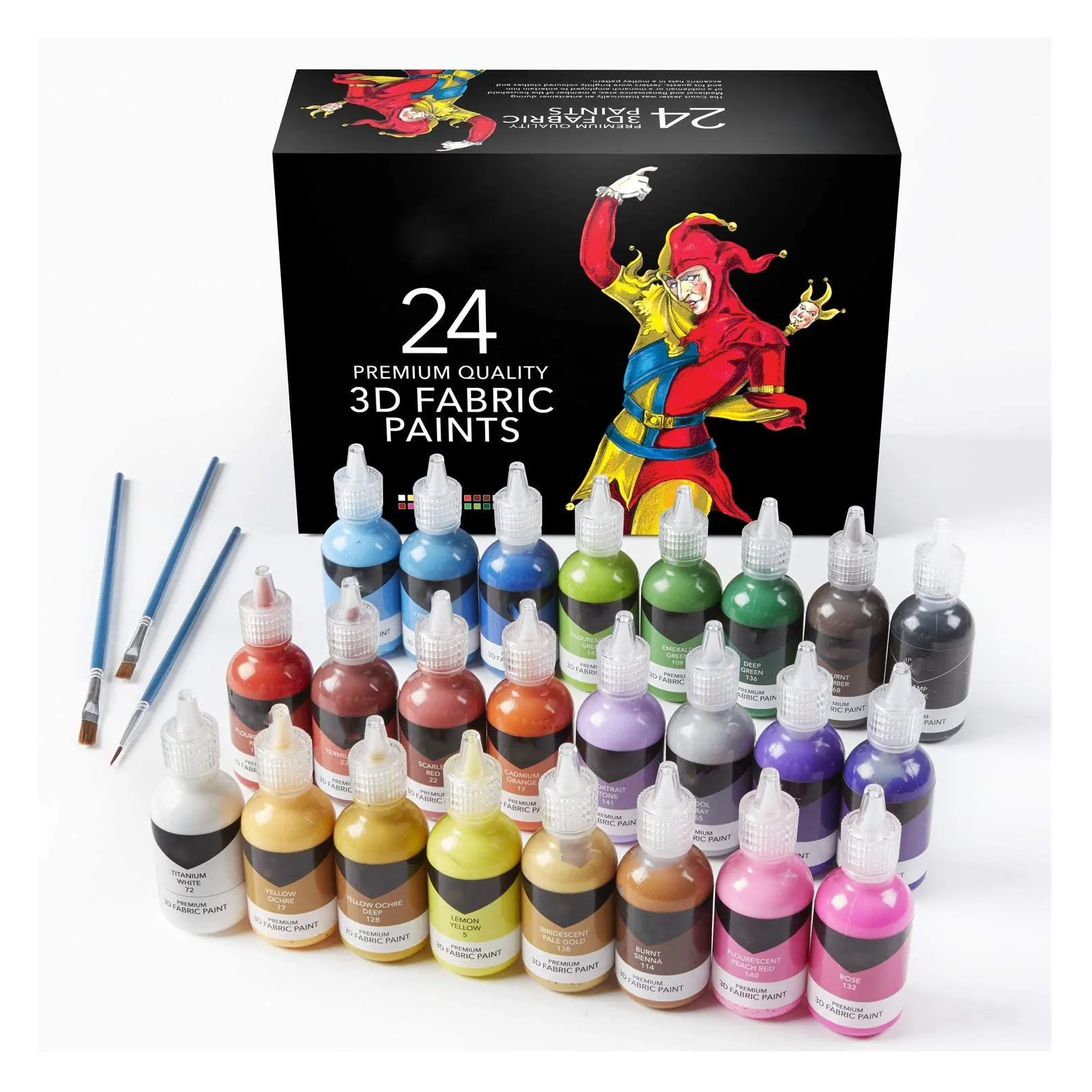 fabric paint set colors 24*29ml non-toxic paint for fabric