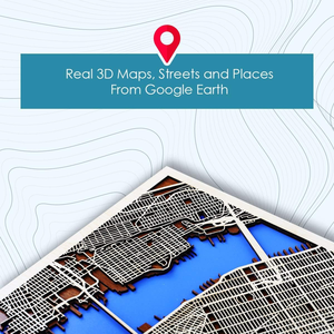 Mới Nhất Thiết Kế Tường Trang Trí Toàn Cảnh Xem 3D Bằng Gỗ Thành Phố Bản Đồ New York Tường Nghệ Thuật Laser Cắt Bản Đồ Địa Hình Cho Tường Trang Trí Nội Thất Quà Tặng - Product Image 5