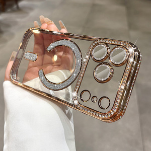 Funda para iPhone con Fijación Magnética, con Polvo Brillante Electrochapado Transparente para Protección Anticaídas y <span class=keywords><strong>Brillo</strong></span>. - Product Image 5