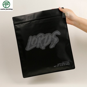 Customized Large-sized Logo, Simple and Fashionable Black <b>Packaging</b> <b>Bag</b>, Trendy Brand Sweatshirt sealed Zipper Bone <b>Bag</b> - Product Image 3