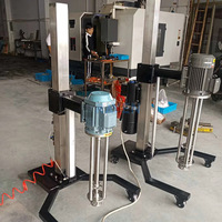 1100W industriel Mini taille manuel levage vente mélangeur de laboratoire électrique liquide peinture dispersant la Machine pour le mélange de crème de poudres solides