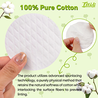 Pads de coton pour le visage, grande taille, doux, sans peluches, pour le démaquillage quotidien et les soins de la peau.