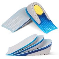 Semelles intérieures ajustables en gel TPU/PVC pour augmenter la hauteur, 1 paire, coussinets de talon absorbant les chocs pour hommes et femmes, vente chaude