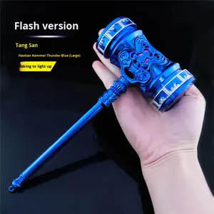 DL Anime périphérique Tang San Thunderbolt clignotant Haotian marteau grand 21CM métal coulée gravé modèle d'arme pour anniversaire - Product Image 2