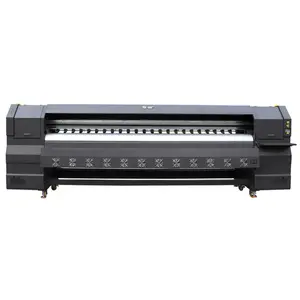 Máquina de plotter de impresión Digital de lienzo de 3,2 M, impresoras de inyección de tinta automáticas multicolores, impresora de inyección de tinta solvente ecológica de gran formato ancho