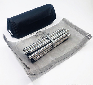 Table de foyer pliable en acier inoxydable moderne et portable pour l'extérieur, adaptée au <span class=keywords><strong>camping</strong></span>, aux feux de camp, aux cheminées, etc. - Product Image 3