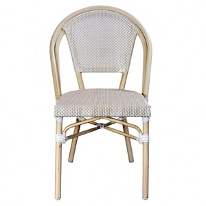 Chaise de salle à manger en rotin empilable en aluminium loisirs Portable jardin Restaurant empilable en plein air <span class=keywords><strong>Paris</strong></span> café Bistro - Product Image 4