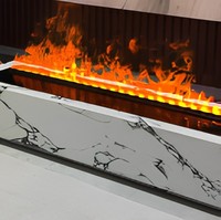 Cheminée électrique décorative à flamme 3D factice, installation facile, insert à vapeur