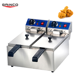 Vente directe en usine Friteuse commerciale électrique 6 + 6L Friteuse à huile électrique Freidora <span class=keywords><strong>De</strong></span> Aceite avec panier - Product Image 1