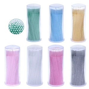 100Pcs Disposable <b>Micro</b> Brushes Individual Applicators for Eyelash <b>Extension</b> Cleanser - Product Image 1