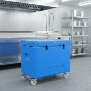 Контейнер для сухого льда 330 л, сверхпрочный, с термоизоляцией от солнечных панелей, с роликовым охладителем, с запирающейся крышкой, для хранения пива и напитков на мероприятиях в пабах и для стульев - Product Image 1